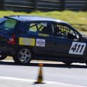 5.	Ben Brown up to his usual dance pose in the Renault Clio 172